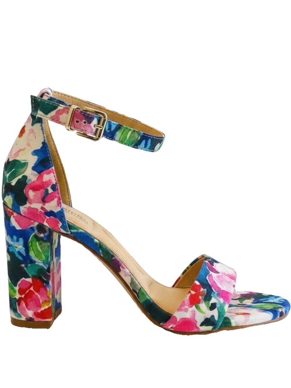 🛍️ Chinese Laundry Floral Ankle-Strap Heels - Multi Color. Size 7.5